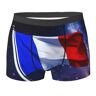 WURTON Boxershorts voor heren, met Franse vlag, bamboe-viscose ondergoed, boxershorts, boxershorts, boxershorts, Zwart, XXL