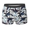 WURTON Killer Whale Print Boxershorts voor heren, bamboe-viscose ondergoed, boxershorts, boxershorts, boxershorts, Zwart, M