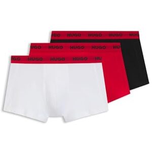 HUGO Heren Trunk Triplet Pack Drie-Pack van Stretch-Katoen Trunks met Logo taillebanden, Open Diversen972, S HUGO Heren Trunk Triplet Pack Drie-Pack van Stretch-Katoen Trunks met Logo taillebanden, Open Diversen972, S