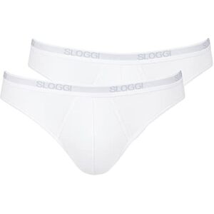 Sloggi Heren Twin Pack Basic Mini Onderbroek, Wit, 6 Sloggi Heren Twin Pack Basic Mini Onderbroek, Wit, 6