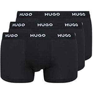 HUGO Trunk Triplet Pack boxershorts voor heren, verpakking van drie stuks, stretchkatoen met logo's op de tailleband, New Black1, L HUGO Trunk Triplet Pack boxershorts voor heren, verpakking van drie stuks, stretchkatoen met logo's op de tailleband, New Black1, L