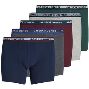 JACK & JONES Boxershorts voor heren, Dark Grey Melange/Detail: sea Moss Port Royal Navy Blazer Light Grey Melange, 6XL JACK & JONES Boxershorts voor heren, Dark Grey Melange/Detail: sea Moss Port Royal Navy Blazer Light Grey Melange, 6XL
