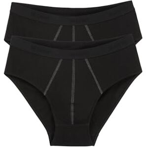 Sloggi Heren 24/7 Midi 2P Slip, Stormy Grey, 4, zwart, L Sloggi Heren 24/7 Midi 2P Slip, Stormy Grey, 4, zwart, L