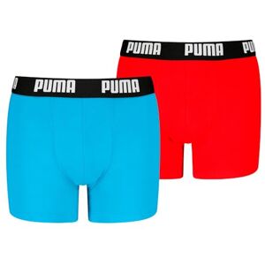 PUMA Everyday Basic Boxer voor jongens (set van 2), blauw/rood, 170-176 PUMA Everyday Basic Boxer voor jongens (set van 2), blauw/rood, 170-176