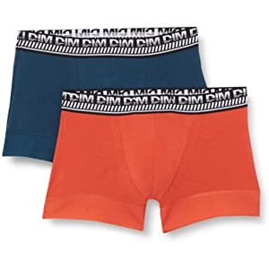 DIM Heren Stay and Fit Cotton 3D Flex Boxer x2, Bl Kl/Og Nc, XXL DIM Heren Stay and Fit Cotton 3D Flex Boxer x2, Bl Kl/Og Nc, XXL