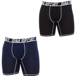 DIM Herenboxershorts, lang, sportief, ademend, 2 stuks, zwart/Berlijnse Blauw, XL DIM Herenboxershorts, lang, sportief, ademend, 2 stuks, zwart/Berlijnse Blauw, XL