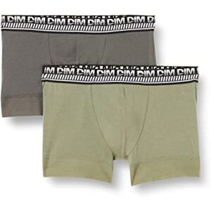 DIM Boxershorts voor heren, 3D Flex katoen, 2 stuks, olijfgroen/legergrijs, 4 NL DIM Boxershorts voor heren, 3D Flex katoen, 2 stuks, olijfgroen/legergrijs, 4 NL
