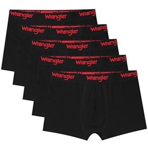 Wrangler Willox boxershorts voor heren, verpakking van 5 stuks, Zwart, M Wrangler Willox boxershorts voor heren, verpakking van 5 stuks, Zwart, M