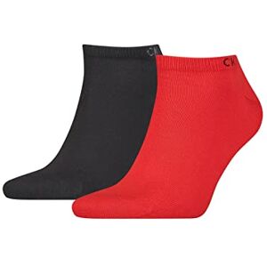Calvin Sneakers voor heren, casual voering sokken van 2 stuks, Rood, 43 Calvin Sneakers voor heren, casual voering sokken van 2 stuks, Rood, 43