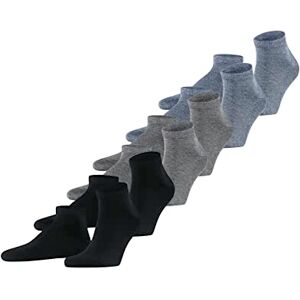 FALKE Heren Korte sokken Happy Multipack M Sn katoen kort eenkleurig 6 paar, Veelkleurig Black Blue Grey 0020, 47-50 FALKE Heren Korte sokken Happy Multipack M Sn katoen kort eenkleurig 6 paar, Veelkleurig Black Blue Grey 0020, 47-50