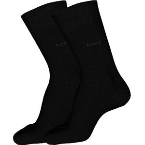 Boss HUGO Men's 2-Pack solid mercerized cotton dress sock Sockshosiery, black, 7-13 Boss HUGO Men's 2-Pack solid mercerized cotton dress sock Sockshosiery, black, 7-13