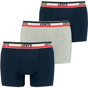 Levi's boxershort heren 3-pack, marineblauw/grijs, S Levi's boxershort heren 3-pack, marineblauw/grijs, S