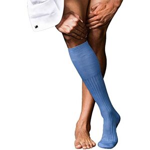FALKE Luxe lijn nr. 13 kniehoge sokken voor heren, fijnste piuma katoen, zwart, grijs, meer kleuren, dun, lang, effen patroon met fijne rib, voor zomerjurk casual looks of werk, 1 paar, Blauw (Bleue 6543), 44-45 EU FALKE Luxe lijn nr. 13 kniehoge sokken voor heren, fijnste piuma katoen, zwart, grijs, meer kleuren, dun, lang, effen patroon met fijne rib, voor zomerjurk casual looks of werk, 1 paar, Blauw (Bleue 6543), 44-45 EU