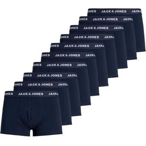 JACK & JONES Mann 10 Stück Boxershorts Trunks Set Stretch Boxershort Klassisk Jersey JACSOLID, Colour:Dark Blue, Size:M JACK & JONES Mann 10 Stück Boxershorts Trunks Set Stretch Boxershort Klassisk Jersey JACSOLID, Colour:Dark Blue, Size:M