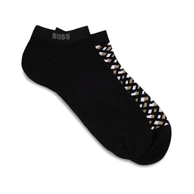 Boss Heren 2P AS Monogram CC Twee paar enkelsokken in een katoenmix, Zwart, 38 EU Boss Heren 2P AS Monogram CC Twee paar enkelsokken in een katoenmix, Zwart, 38 EU