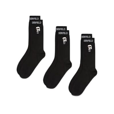 KARL LAGERFELD International B.V Ikon Sock 3-pack sokken, zwart, maat 39-42, Zwart, 39-42 EU KARL LAGERFELD International B.V Ikon Sock 3-pack sokken, zwart, maat 39-42, Zwart, 39-42 EU