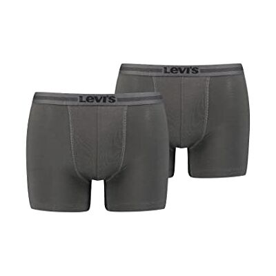 Levi's boxer ondergoed heren 2-pack, grijs, S Levi's boxer ondergoed heren 2-pack, grijs, S