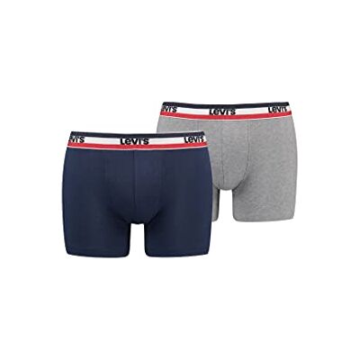 Levi's Herenboxershort ondergoed (set van 2), duurzaam marineblauw, S Levi's Herenboxershort ondergoed (set van 2), duurzaam marineblauw, S