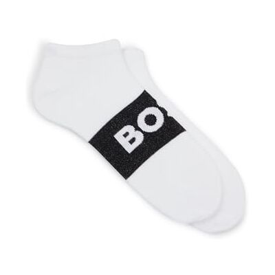 Boss Heren 2P AS Logo CC enkellange sokken van stretchweefsel in verpakking van 2 stuks, White100, 43-46 EU Boss Heren 2P AS Logo CC enkellange sokken van stretchweefsel in verpakking van 2 stuks, White100, 43-46 EU