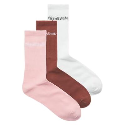 JACK & JONES Heren Jacvesterbro Tennis Socks 3 Pack Sn (3 stuks), Arabische Spice, One size JACK & JONES Heren Jacvesterbro Tennis Socks 3 Pack Sn (3 stuks), Arabische Spice, One size