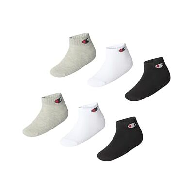 Champion Core Socks Junior 6pp Quarter Uniseks kinderen en jongeren Gevoerde sokken Champion Core Socks Junior 6pp Quarter Uniseks kinderen en jongeren Gevoerde sokken