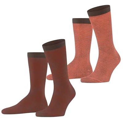 ESPRIT Heren Sokken Allover Stripe Multipack M So katoen gedessineerd 2 paar, Veelkleurig Brown Mix 0070, 39-42 ESPRIT Heren Sokken Allover Stripe Multipack M So katoen gedessineerd 2 paar, Veelkleurig Brown Mix 0070, 39-42
