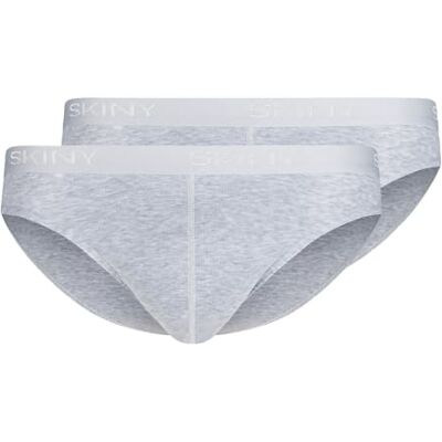 Skiny Heren Cotton Rib Slip, Silver Melange, Regular, Zilveren melange., M Skiny Heren Cotton Rib Slip, Silver Melange, Regular, Zilveren melange., M