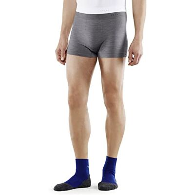 FALKE Heren Ondergoed van onderlaag Wool-Tech Light M Bx wol functioneel materiaal sneldrogend 1 stuk, Grijs Grey-Heather 3757, XL FALKE Heren Ondergoed van onderlaag Wool-Tech Light M Bx wol functioneel materiaal sneldrogend 1 stuk, Grijs Grey-Heather 3757, XL