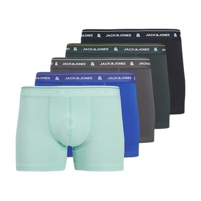 JACK & JONES Heren Jacron Solid Trunks 5 Pack, Lapis Blue, xx_l (5-pack), blauw, xx_l JACK & JONES Heren Jacron Solid Trunks 5 Pack, Lapis Blue, xx_l (5-pack), blauw, xx_l