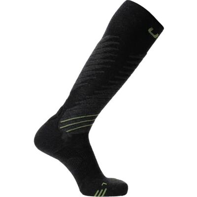UYN Trekking One Medium sokken voor alle seizoenen: wandelsokken van merinowol met zero-manchet voor comfort, ademend vermogen en prestaties het hele jaar door, antraciet/limoen, 45-47 UYN Trekking One Medium sokken voor alle seizoenen: wandelsokken van merinowol met zero-manchet voor comfort, ademend vermogen en prestaties het hele jaar door, antraciet/limoen, 45-47