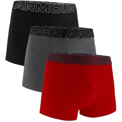 UNDER ARMOUR Performance katoenen boxershort voor heren, binnenbeenlengte 7,6 cm, de hele dag comfortabel en ultrazacht, verpakking van 3, S UNDER ARMOUR Performance katoenen boxershort voor heren, binnenbeenlengte 7,6 cm, de hele dag comfortabel en ultrazacht, verpakking van 3, S