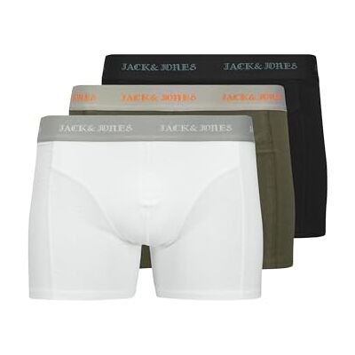 JACK & JONES Heren Jacmiles Solid Trunks 3 Pack, Zwart, L (3-pack), zwart, L JACK & JONES Heren Jacmiles Solid Trunks 3 Pack, Zwart, L (3-pack), zwart, L
