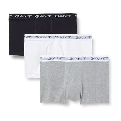 GANT Heren Trunk 3-pack ondergoed, lichtgrijs melange, standaard (3-pack), lichtgrijs gem., One size GANT Heren Trunk 3-pack ondergoed, lichtgrijs melange, standaard (3-pack), lichtgrijs gem., One size