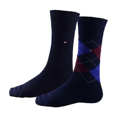 Tommy Hilfiger Heren Th Check Men's Socks (2 stuks) sokken, Tommy Original, 13/15 EU Tommy Hilfiger Heren Th Check Men's Socks (2 stuks) sokken, Tommy Original, 13/15 EU
