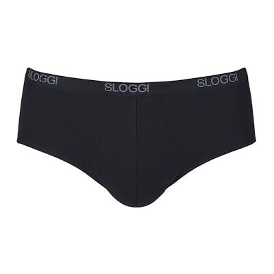 Sloggi Heren Basic Midi Slip, zwart, 4, zwart, 4 Sloggi Heren Basic Midi Slip, zwart, 4, zwart, 4