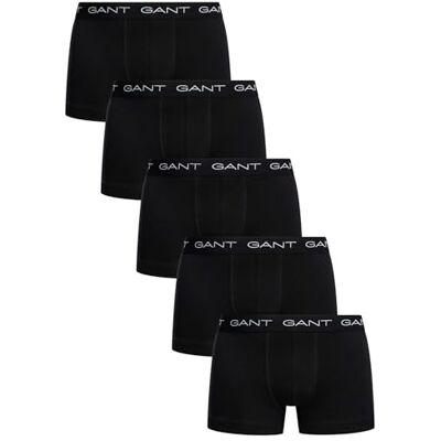 GANT Heren 5-Pack Trunks, Black, S GANT Heren 5-Pack Trunks, Black, S