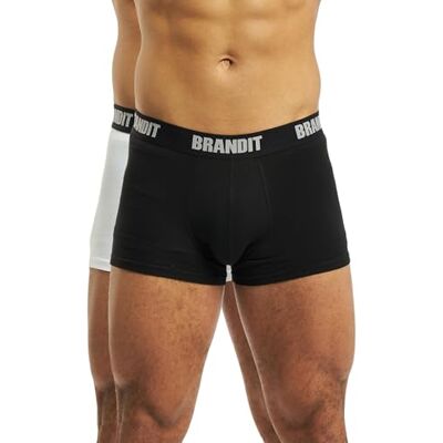 Brandit Boxershort logo, set van 2, verschillende camouflagekleuren, wit en zwart., XXL Brandit Boxershort logo, set van 2, verschillende camouflagekleuren, wit en zwart., XXL