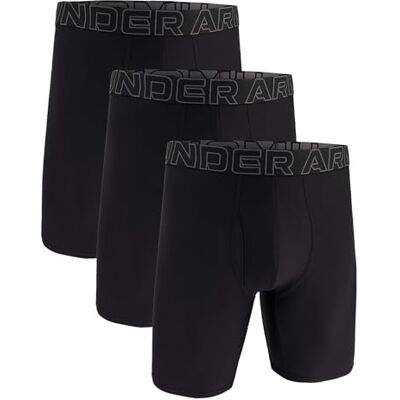 UNDER ARMOUR Men's Performance Tech 9" 3 Pack Solid Boxer Briefs UNDER ARMOUR Men's Performance Tech 9" 3 Pack Solid Boxer Briefs