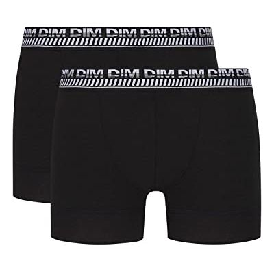 DIM Boxershorts voor heren, 3D Flex katoen, 2 stuks, Zwart, XL DIM Boxershorts voor heren, 3D Flex katoen, 2 stuks, Zwart, XL