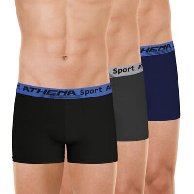 Athena – boxershorts voor heren – 3 stuks – Daily Sport Air – Oeko-Tex – mesh 100% geventileerd Athena – boxershorts voor heren – 3 stuks – Daily Sport Air – Oeko-Tex – mesh 100% geventileerd