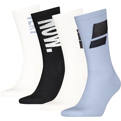 Calvin 8719965009202 CKJ MEN SOCK 4P GRAPHIC GIFTBOX, blauw/wit, One size Calvin 8719965009202 CKJ MEN SOCK 4P GRAPHIC GIFTBOX, blauw/wit, One size