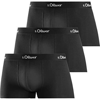 s.Oliver hipster boxershorts voor heren, 3 stuks, zwart, maat M EU, zwart, M s.Oliver hipster boxershorts voor heren, 3 stuks, zwart, maat M EU, zwart, M