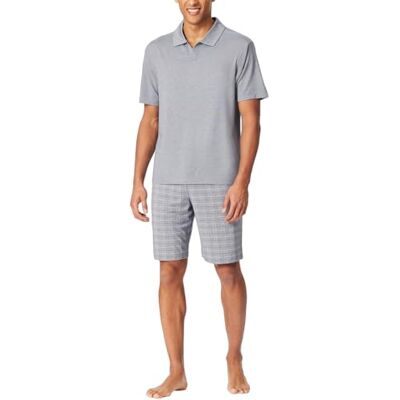 Schiesser Heren pyjama kort Selected Premium Jacquard, Admiraal 2, 58 Schiesser Heren pyjama kort Selected Premium Jacquard, Admiraal 2, 58