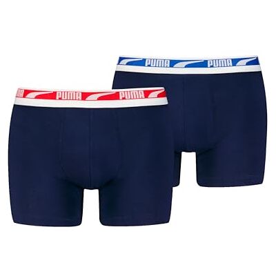 PUMA Everyday Multi Logo Boxer 2 Eenheden S, Navy Combo, S PUMA Everyday Multi Logo Boxer 2 Eenheden S, Navy Combo, S
