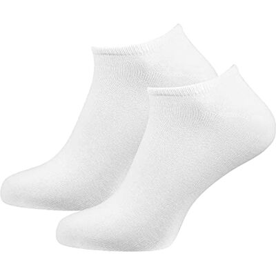 Nur Die Nur Der Set van 2 katoenen sneakersokken, ademende sneakersokken voor heren, wit, 47/50 EU Nur Die Nur Der Set van 2 katoenen sneakersokken, ademende sneakersokken voor heren, wit, 47/50 EU
