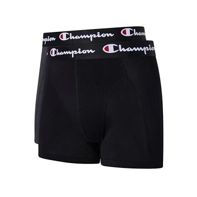 Champion Core X2, nauwsluitende boxershorts voor heren, zwart en grijs donker gemêleerd, XXL Champion Core X2, nauwsluitende boxershorts voor heren, zwart en grijs donker gemêleerd, XXL