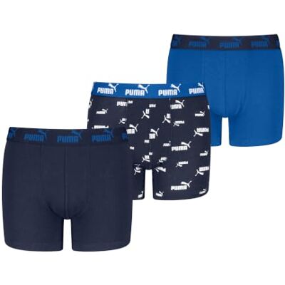 PUMA Jongens Elements Boxer (3-pack), Blue Combo, 146-152 PUMA Jongens Elements Boxer (3-pack), Blue Combo, 146-152