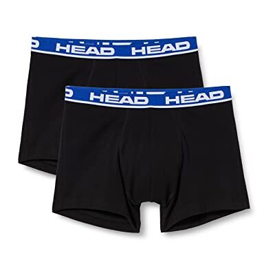HEAD Basic Boxershorts voor heren, verpakking van 2 stuks, zwart/blauw, S HEAD Basic Boxershorts voor heren, verpakking van 2 stuks, zwart/blauw, S