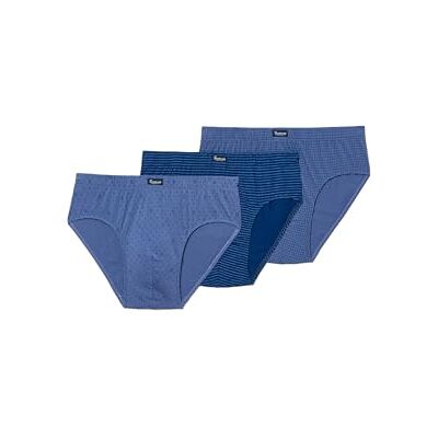 Abanderado Herenslip, halflang, bedrukt, half kort (3 stuks), Mix blauw (Azul Casico), 56 Abanderado Herenslip, halflang, bedrukt, half kort (3 stuks), Mix blauw (Azul Casico), 56