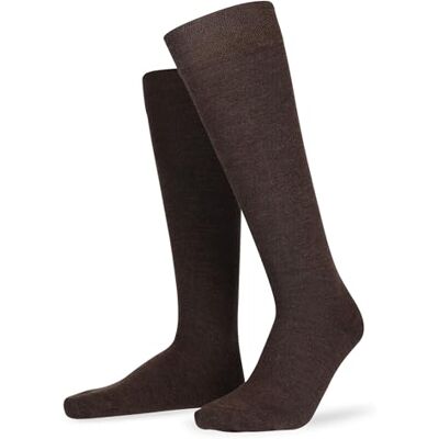 Hudson Heren Relax Woolmix Clima drukvrije tailleband kniekousen, bruin mel., 43-46 EU Hudson Heren Relax Woolmix Clima drukvrije tailleband kniekousen, bruin mel., 43-46 EU